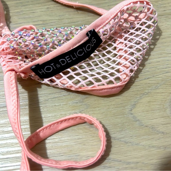 🎀 **Hot and delicious light Pink Rhinestone Bathing Suit - Size Small** 🎀 - Picture 2 of 3